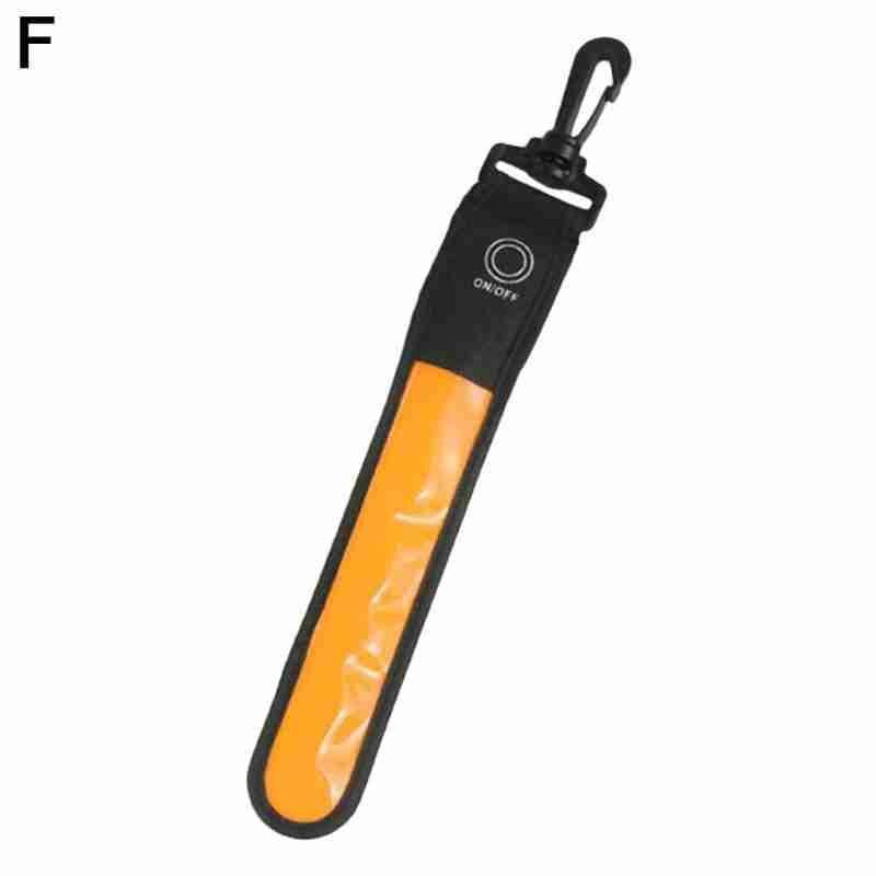 Reflective LED Light Arm Armband Strap Safety Belt Night Outdoor Accessories Reflective Lighting Pendant Decor Sports Bag Belt: Orange