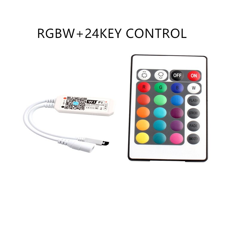 Rgbw rgb 12v led controlador wifi ir 24key 21key mini controle remoto wifi led rgb rgbw wi-fi rgb led tira controle remoto