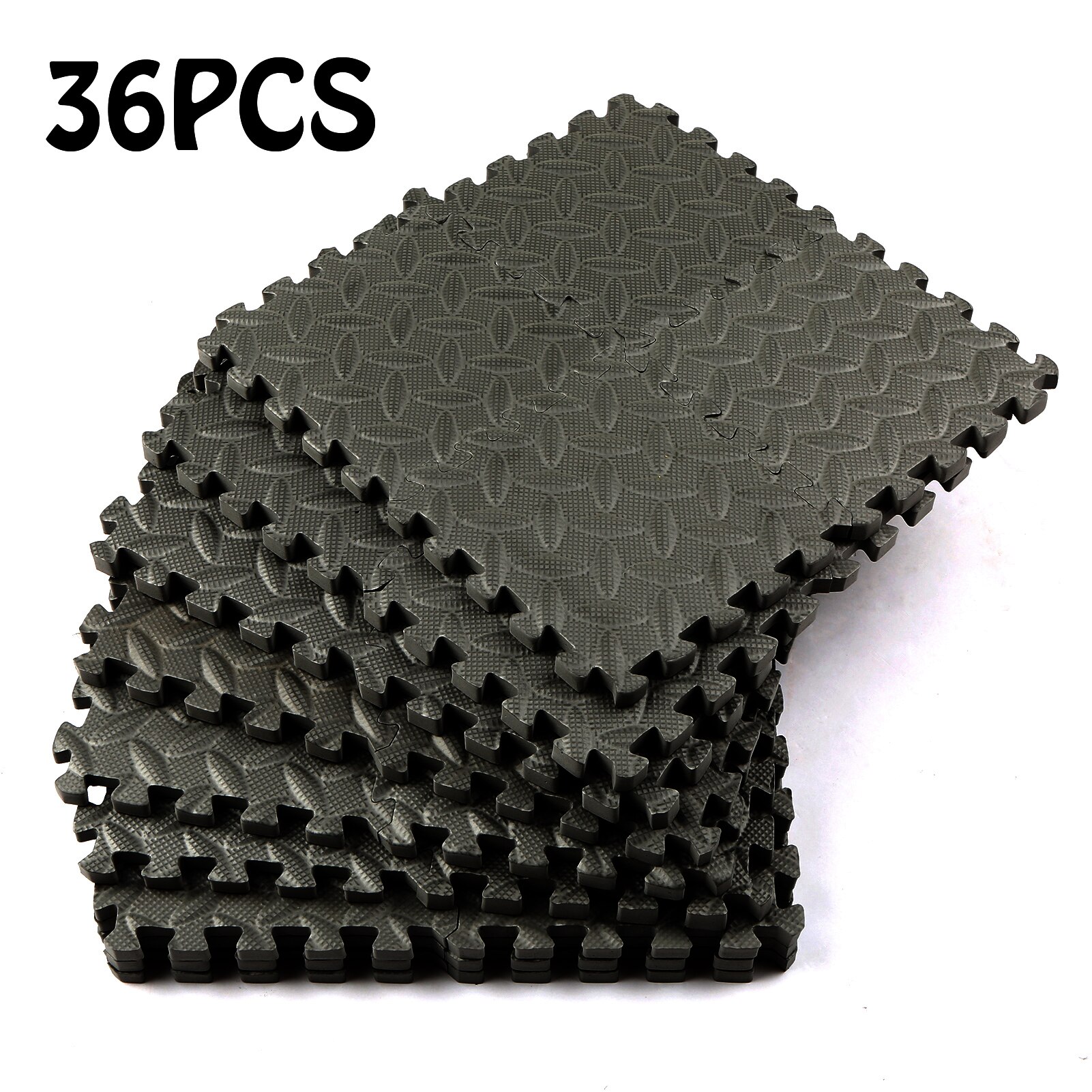 36 stk 15*15*1cm tyk gulvmåtte beskyttende eva pude home gym træning yoga måtte anti-slip skum trænings måtte til indendørs