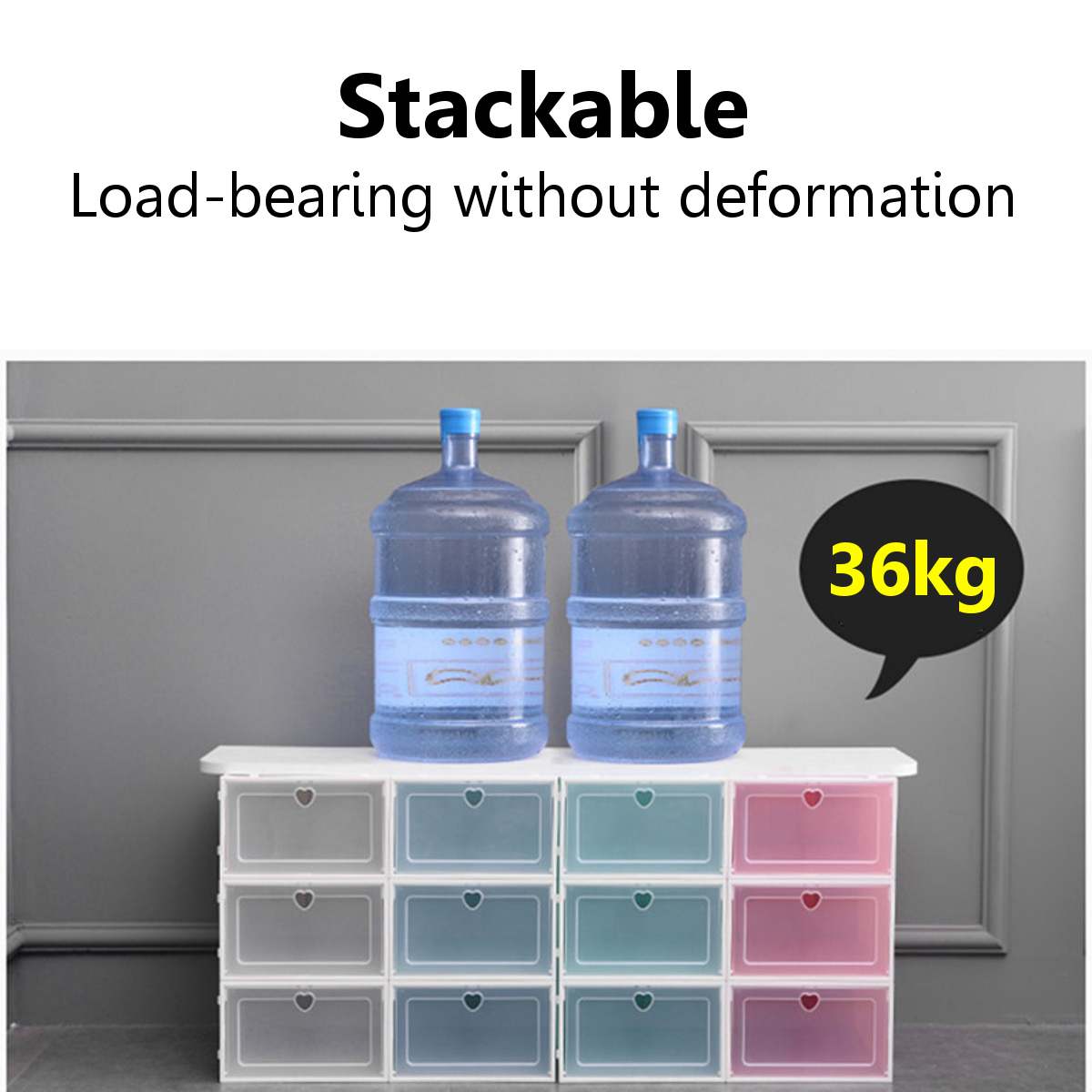 4 stuks transparante schoenendoos stofdicht plastic schoenenopbergartefact flip schoenenrek schoenenorganizer hanger gesuperponeerde combinatie