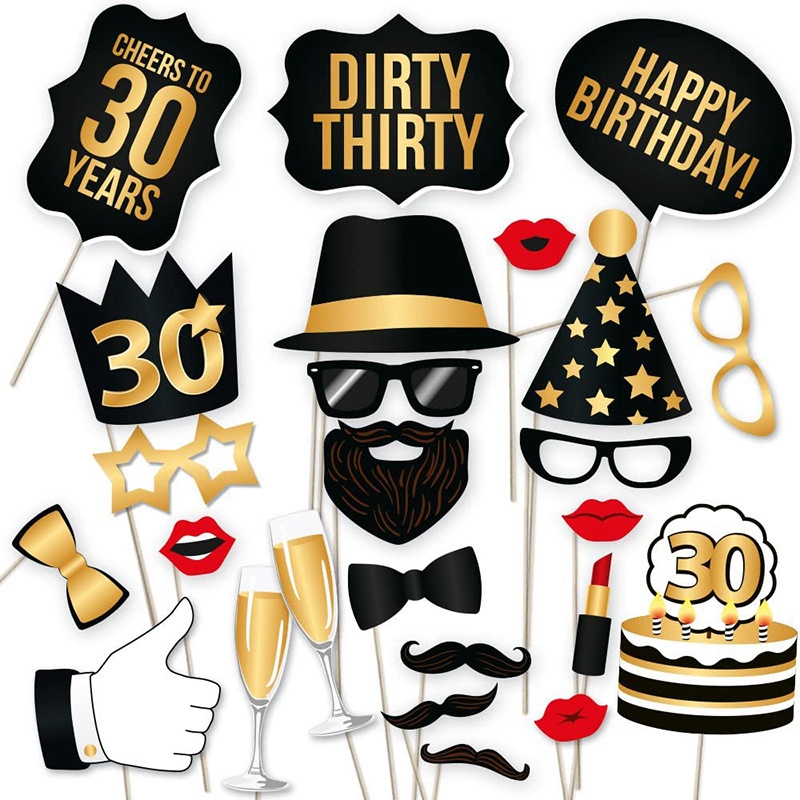 Photo Booth Props Diy Verjaardag Wedding Party Maskers Hoed Snor Lip Photobooth Props Met Stok Verjaardagsfeestje Gunst Decoraties