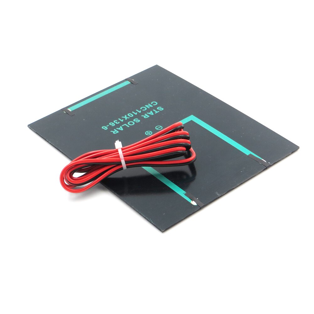 6V 2Watt met 100cm verlengen kabel Zonnepaneel Polykristallijn Silicium DIY Battery Charger Module Mini Solar Cell draad speelgoed