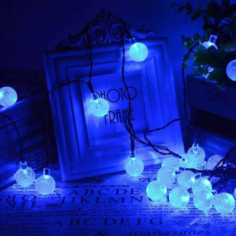 Cadena de luz navideña, bola LED, iluminación de cadena, lámpara USB, bombilla, cadena de luz impermeable, 8 modos, Control remoto, lámpara de boda y Navidad