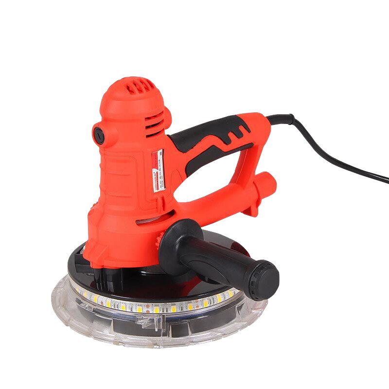 Dustless Electric Wall Putty Polisher Hand Grinder Led Double Light Grinding machine Grinder for Home Decoration