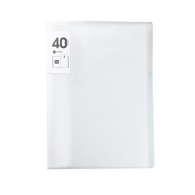 40/60 Pages A4 Transparent Document Information Booklet Office Information Folder Important File Storage Folder: G