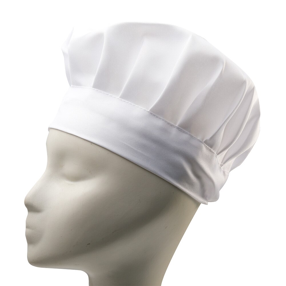 Unisex Adult Elastic White Chef Hat Baker BBQ Kitchen Cooking Hat Costume Cap Pastry anti-lampblack chef cap breathable cotton