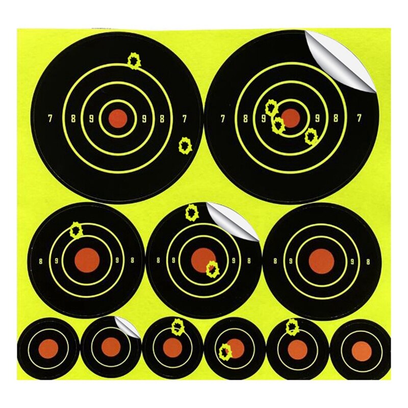 10Pcs Splatter Target Stickers Multi-Model Combination Adhesive Reactivity Firing Target