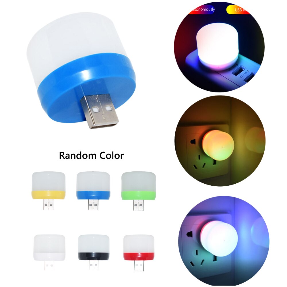 Usb Plug Lamp Computer Mobiele Power Opladen Mini Boek Lampen Led Oogbescherming Leeslamp Kleine Ronde Night Lights