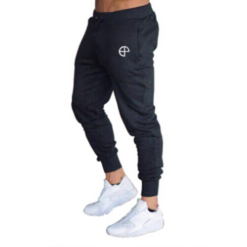 Pantalones de entrenamiento para hombre, chándal ajustado, pantalones de ejercicio informales para correr, pantalones de sudor: XXL / Black