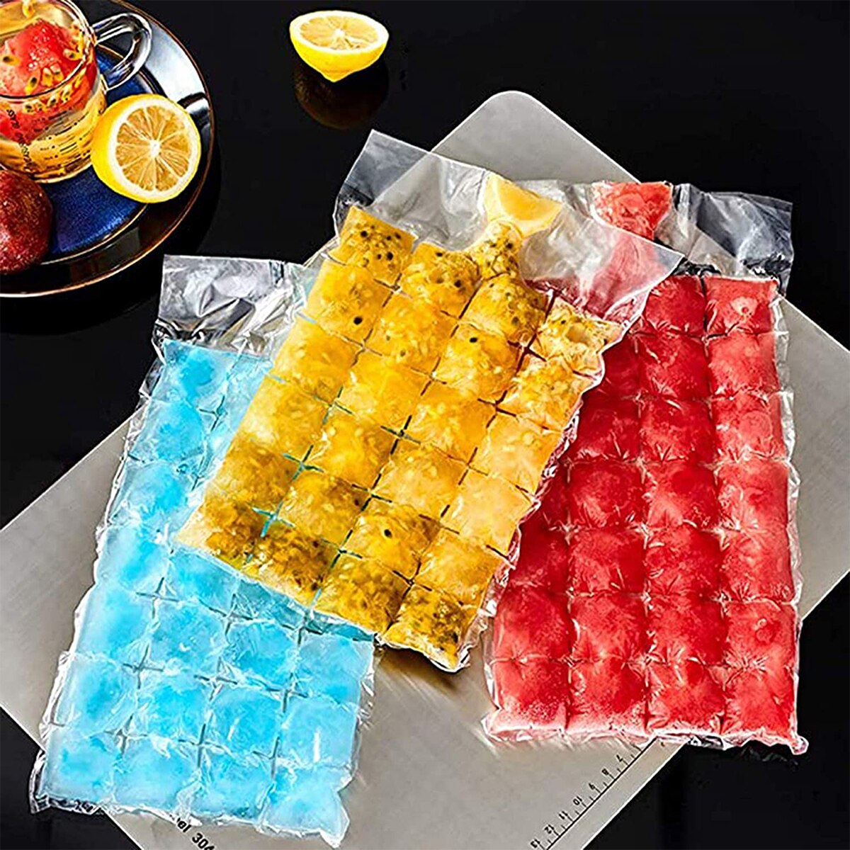 10 stücke Einweg Kunststoff Eis Tasche transparent Quadrat Herz-Förmigen Selbst-Abdichtung Gefrierfach Eis Würfel Schimmel Fach Sommer küche Utensilien