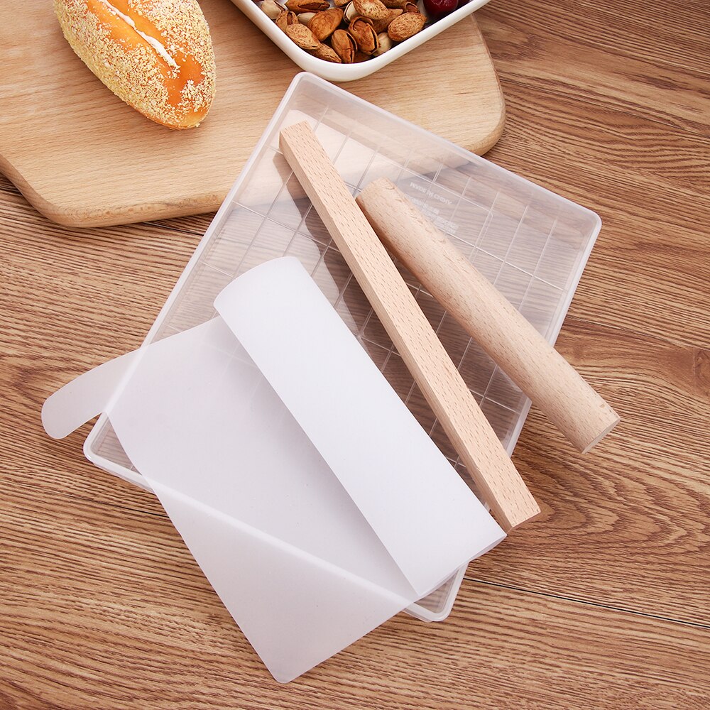 DIY turrón hecho a mano bandeja de corte Mat rollo de madera Pin pastelería utensilios para decoración de pasteles molde de caramelo hornear molde de silicona de azúcar