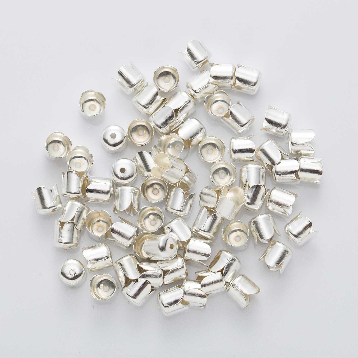 20 Stuk 5 Kleuren Bloem Vormige Ketting Armband End Tip Kralen Caps Bevindingen DIY Accessoires Kwastje Caps Sieraden Maken 6-10mm