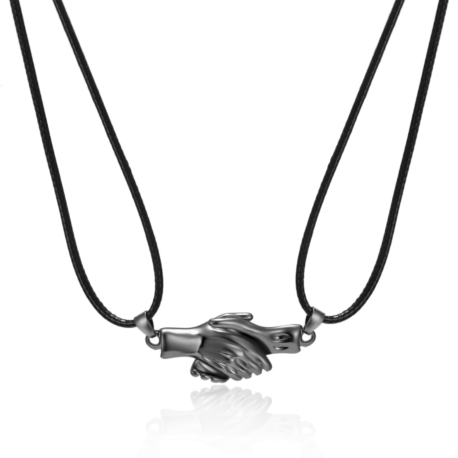 Collier de Couple magnétique pour femmes, pendentif d'amitié, cœur, Distance, breloque à facettes, de saint valentin, 2 pièces/lot,: 10
