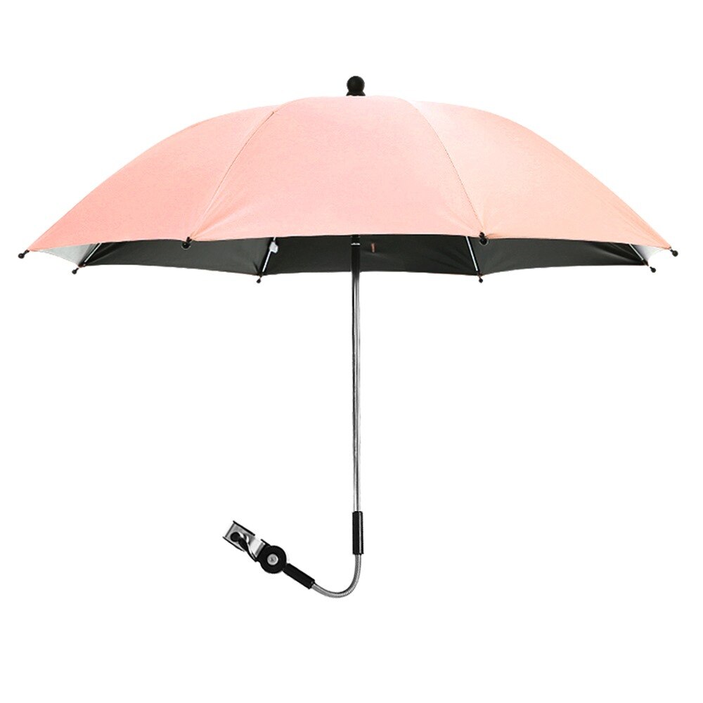 Universele Parasol Voor Kinderwagens En Buggy Kinderwagen Paraplu Voor Zon En Met Regenhoes Uv 50 +: Pink