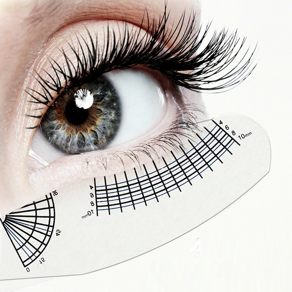 1 stk eyelash extension styling lineal måle lineal øjenvipper curling øjenvipper symmetrisk positionering øjenbryn skønhedsværktøjer
