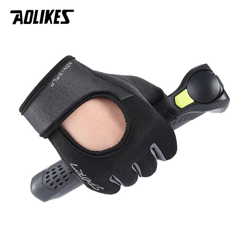 AOLIKES guanti da palestra donna sollevamento pesi Crossfit allenamento guanti Fitness Bodybuilding traspirante mezzo dito protezione mani