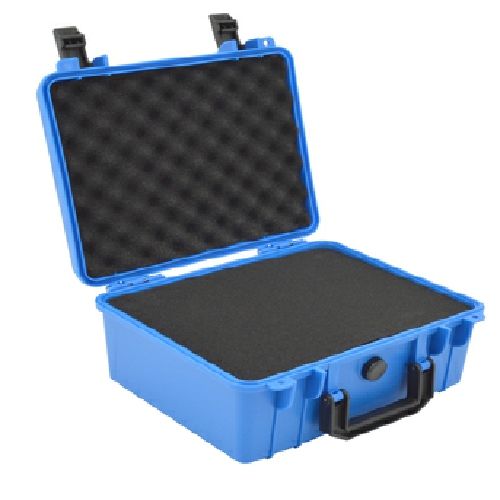 Draagbare Plastic Box Multifunctionele Koffer Multifunctionele Bescherming Opslag Tool Hardware Apparatuur Veiligheid Toolbox: Blue with sponge