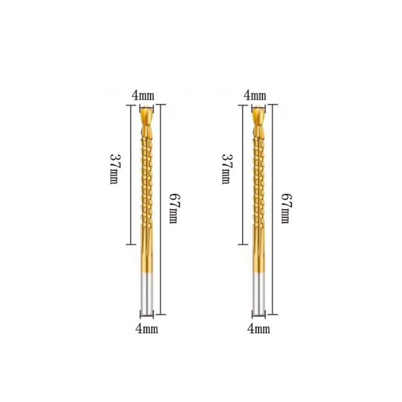 Juego de brocas helicoidales HSS, 6/2 Uds., 3-8mm, ranurado dentado, grifo de corte, sierra en espiral, sierra perforadora de madera, Metal y plástico, herramientas de taladro de titanio: Oro