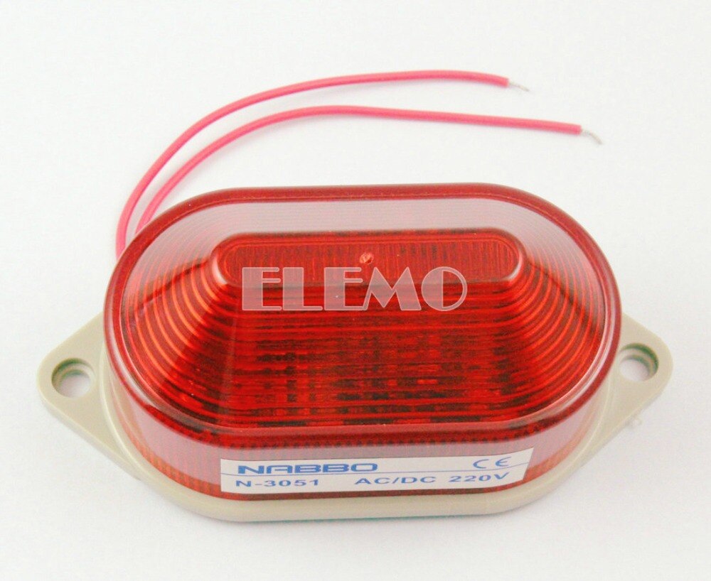 Rode LED Signaal Licht Strobe Industriële Waarschuwing Lamp 220 V AC 3 W