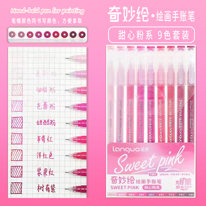 Artículos de papelería estética Kawaii, accesorios para el regreso a la escuela, suministros de arte, marcadores de colores, bolígrafos para colorear, resaltador de bolígrafos de colores: Lanvender