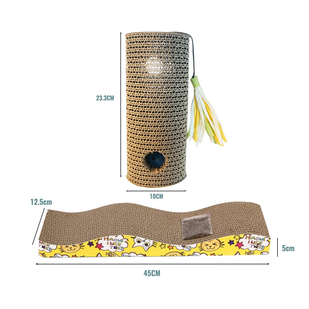 Furniture & Scratcher Cat Scratching Board Corrugated Paper Cardboard Scratch Pad Scratcher Bed Funny Kitten Playing Toys