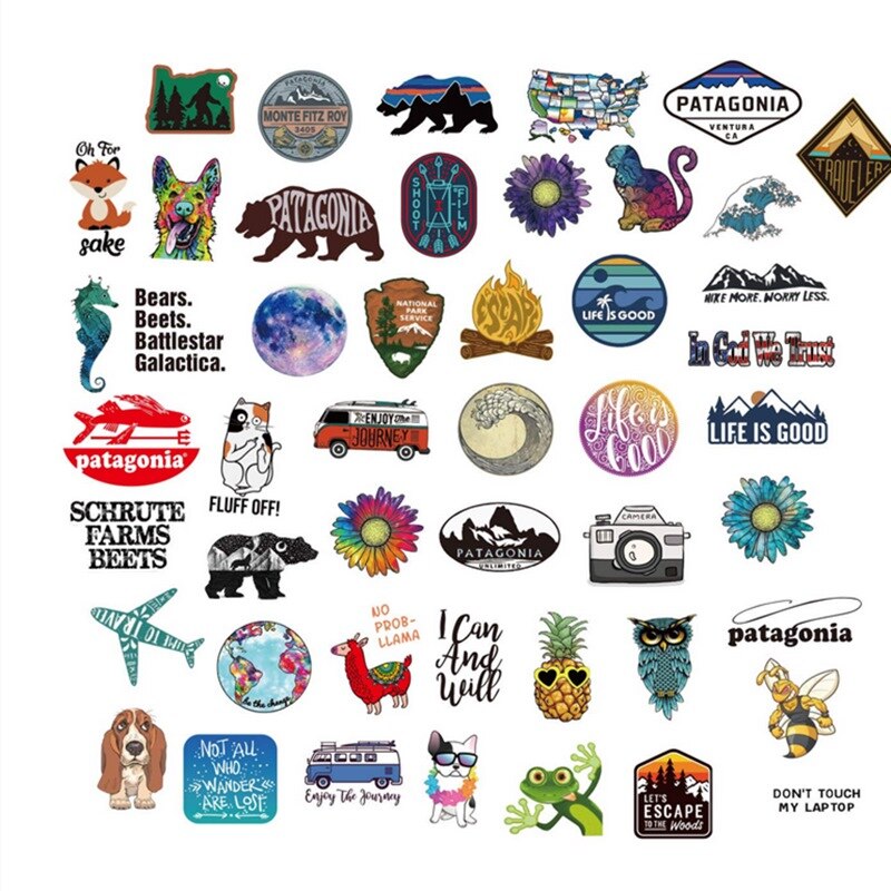 Stickers Voor Water Flessen Grote 53 Pack Leuke Vinyl Stickers Waterdicht Voor Laptop Skateboard Motorfiets Sticker Sticker Decals