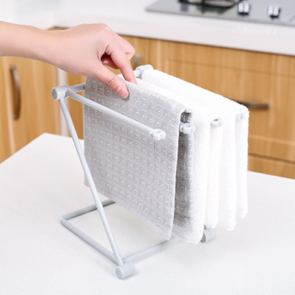 Foldable Rag Storage Rack Drying Rack Kitchen Countertop Dishwashing Cloth Rack Rag Rack Cup Drain Rack Storage Stand