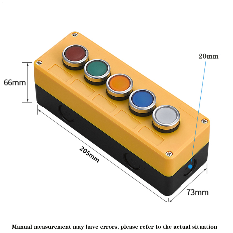 Button switch control box plastic hand-held self starting button waterproof box electrical industrial emergency stop LA38: MULTI