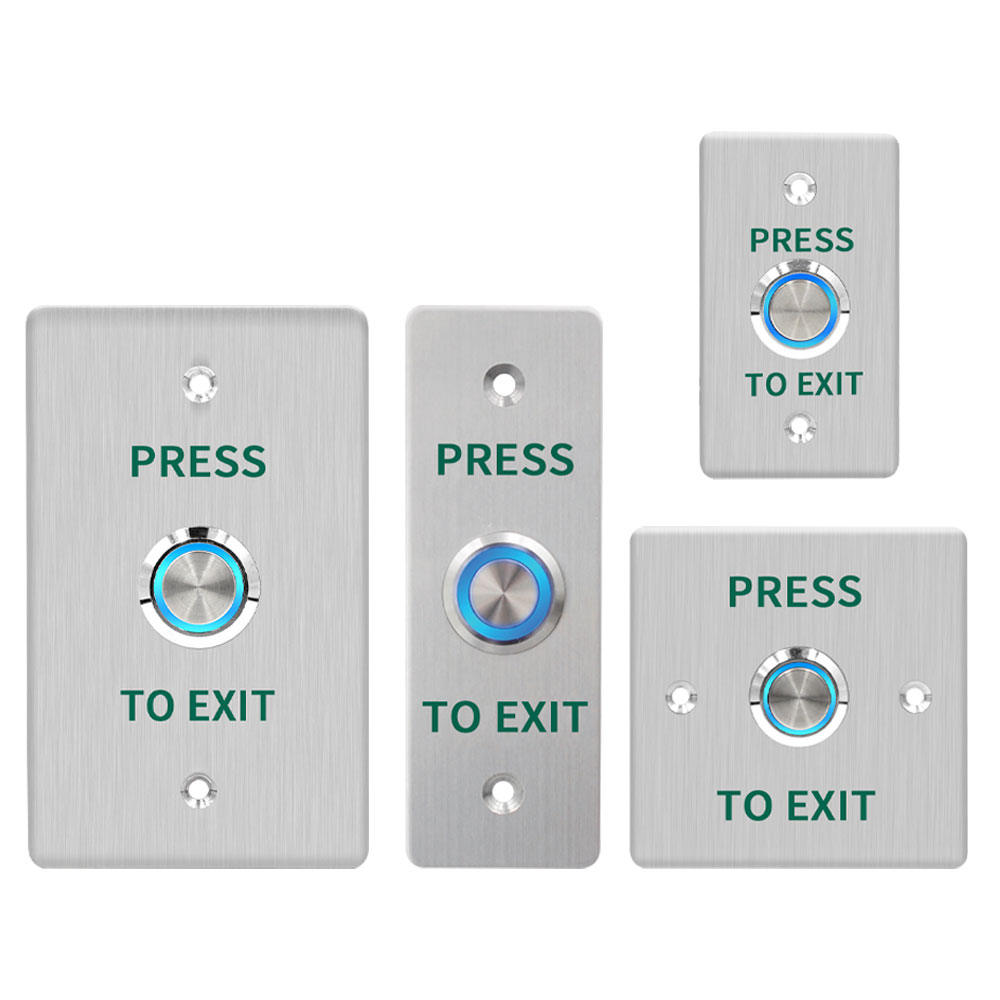 Waterproof Door Push Exit Button Gate Release Switch Opener COM NC NO LED Backlight For Door Access Control System Entry Outdoor