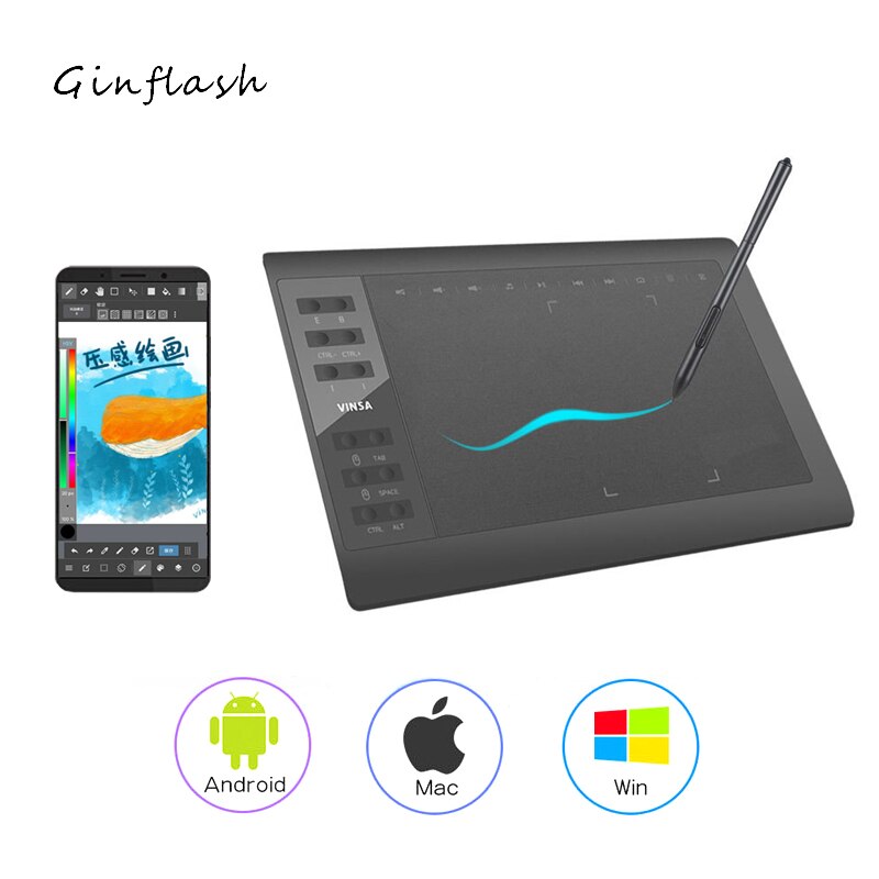 Tablette graphique OTG sans batterie, 1 pièce, pour peinture numérique, Micro USB, stylo de dessin Signature