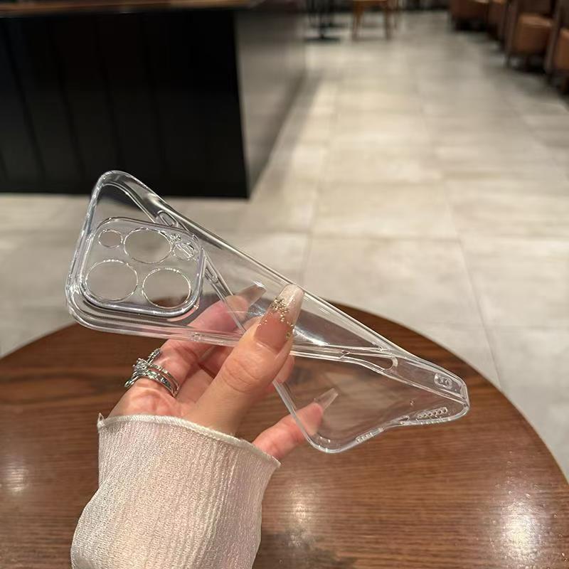 Étui de protection Transparent de couleur unie pour Realme 14 13 12 11 10 9 Pro Plus 5G 14X 8 C75 C67 C65 C63 C53 C55 GT6 6T