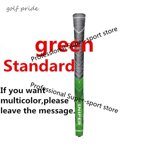 Golf irons Grip Midsize and standard Multicompound Golf club Grips Carbon Yarn 10pcs/lot: green-standard
