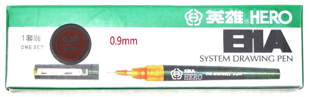 1 PCS 0.9mm HERO Oplaadbare inkt naald pennen tekening pen Technische pen