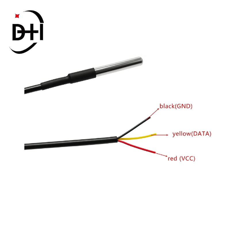 1 unidad DS18B20 acero inoxidable impermeable DS18b20 1m 3m 5m rosca sonda de temperatura Sensor de temperatura 18B20 Cable para Arduino
