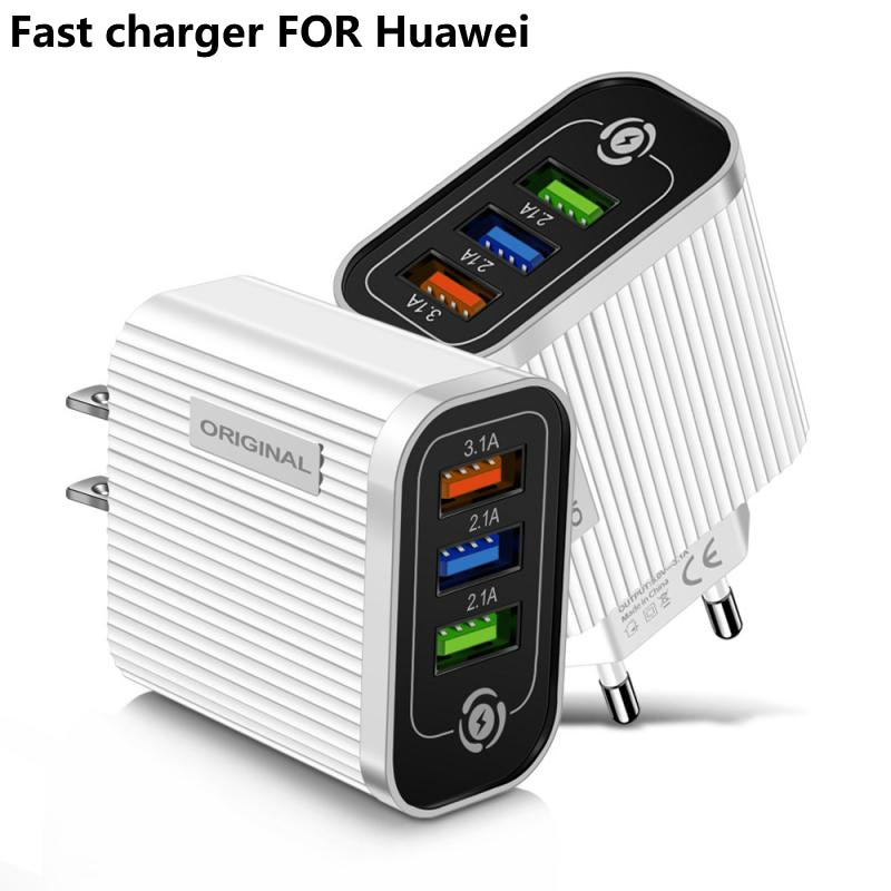 Eu/Us Plug Usb Charger Quick Charge 3.0 Telefoon Adapter Tablet Muur Mobiele Fast Charger Opladen Voor Iphone 12 pro Huawei Mate 30