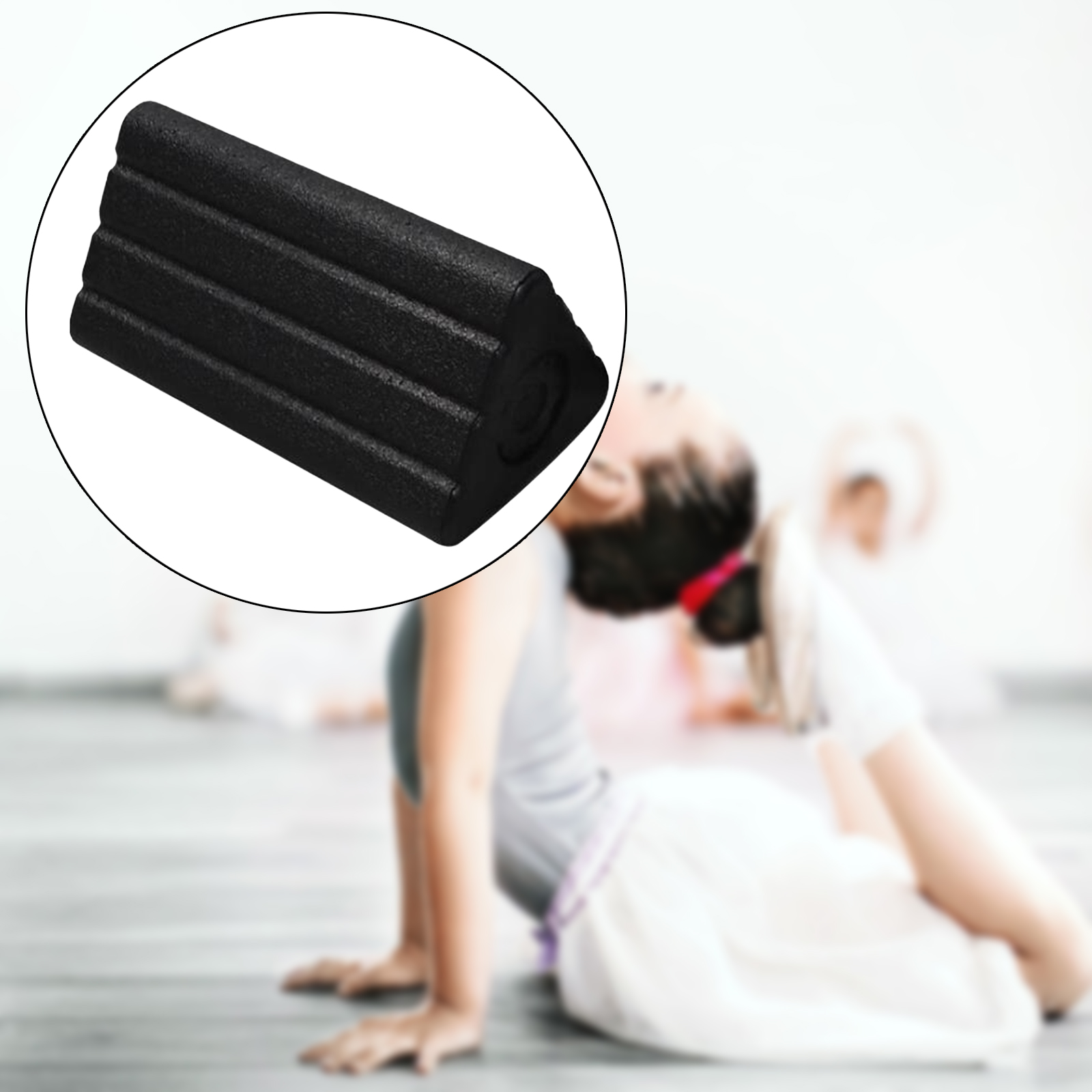 2 In 1 Driehoek Yoga Block Workout Rug Nekbenen Massage Yoga Kolom Roller Foam Spiermassage Oefeningsroller Met Hoge Dichtheid