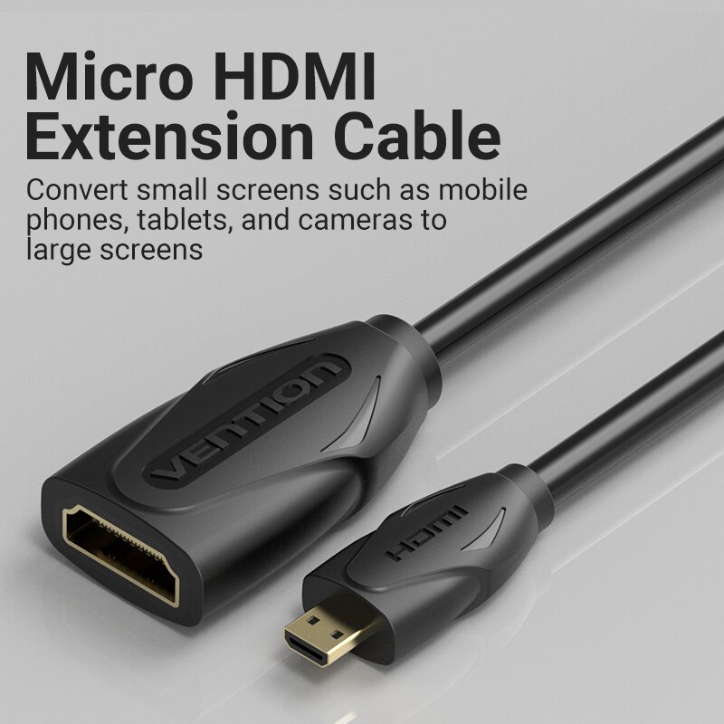 Vention HDMI Extension Cable Micro Mini HDMI to HDMI Cable 1080P Male to Female extender for Monitor TV Projector HDMI Extender