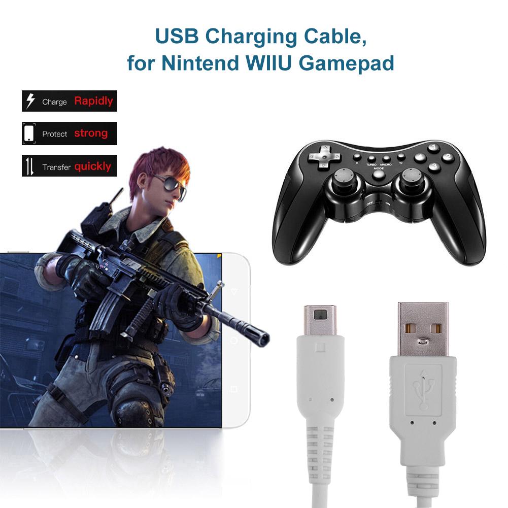 1m USB Data Power Charger Cable For Nintendo Wii U WIIU Gamepad Controller USB Charger Charging Cable for Wii U WIIU