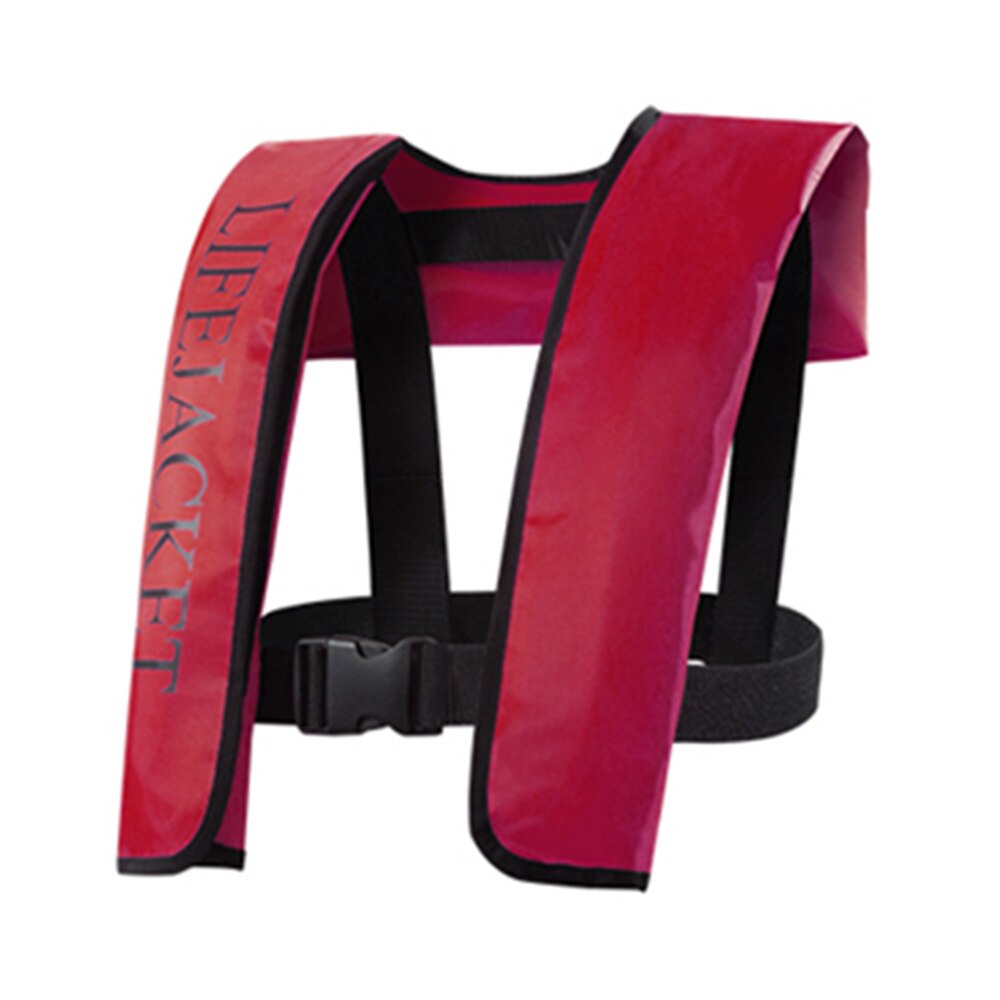 Chaleco salvavidas inflable Manual para adultos, deportes acuáticos, natación, pesca, supervivencia: Dark red