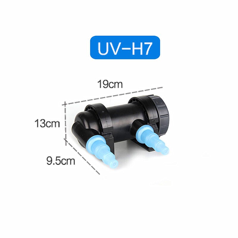 JEBO-Lámpara esterilizadora UV, limpiador de agua ligero para acuario, estanque y pecera, 220-240V, H5/H7/H9/H11/H13/H18/H24/H36, 5-36W: 7W