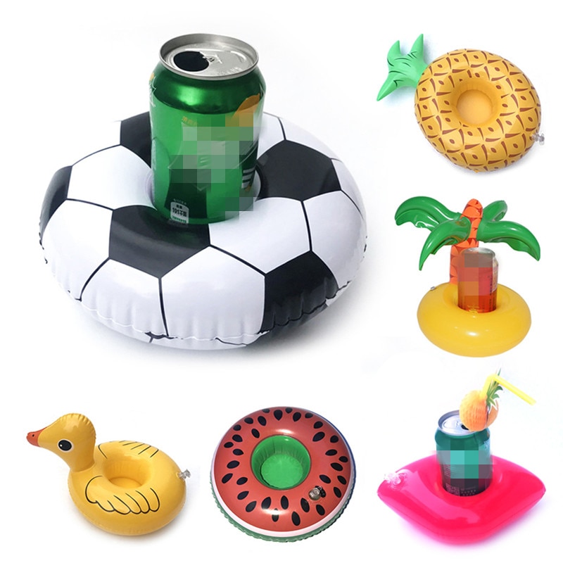 Mini support de verre flottant piscine eau jouets partie boisson bateaux bébé piscine jouets gonflable porte-boissons
