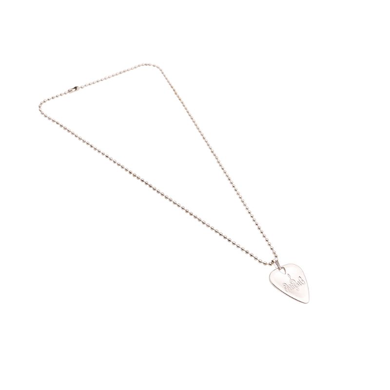 Heren dames gitaar plectrum ketting met verstelbare ketting roestvrij staal muziek: Splinter