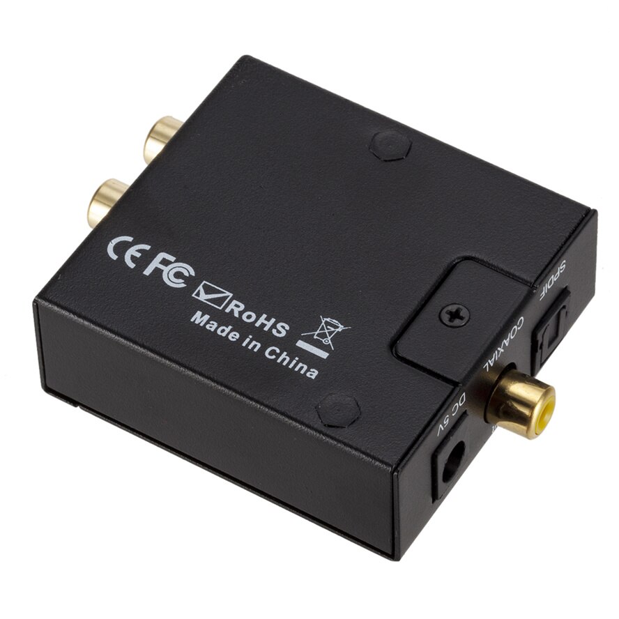 Jack portátil de 3,5 Mm Coaxial de fibra óptica Digital a Audio analógico Aux Rca L/R, convertidor Spdif, amplificador decodificador de Audio Digital.