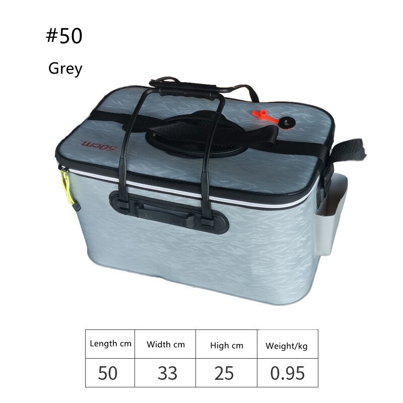Sac de pêche EVA Portable, seau de pêche pliable, boîte de poissons vivants, conteneur d'eau de camping, sac de rangement de matériel de pêche