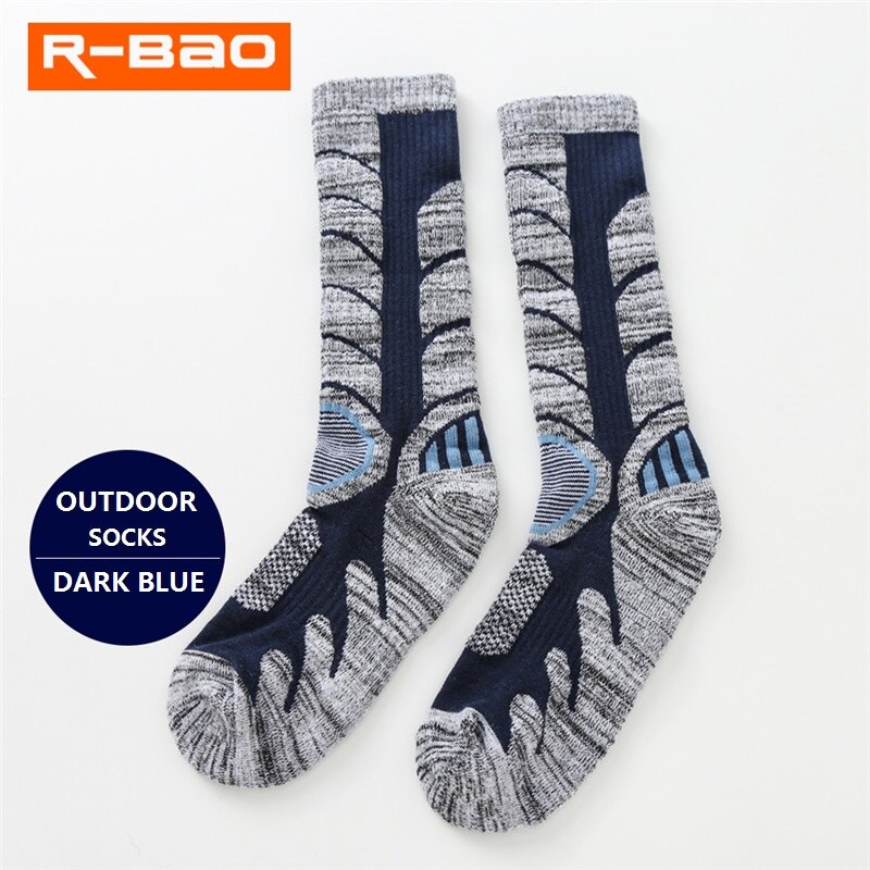 RB3301 Outdoor Skiing/Hiking Socks Terry Sole Thicken Keep Warm Breathable Wear-Resisting Sports Socks