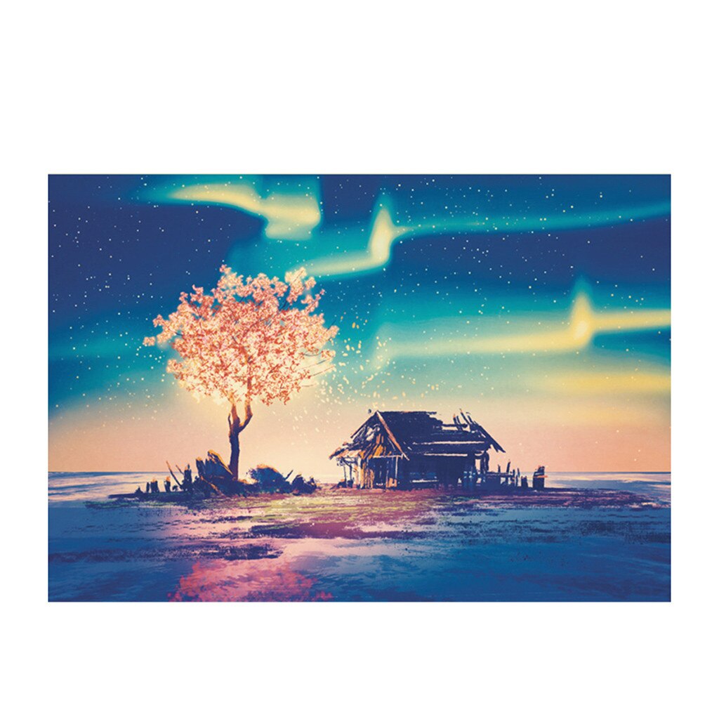 3D Papier Puzzel 1000 Stuks Houten Speelgoed Puzzels Voor Volwassenen Educatief Speelgoed Decoratie Stickers Sterrennacht #15: Default Title