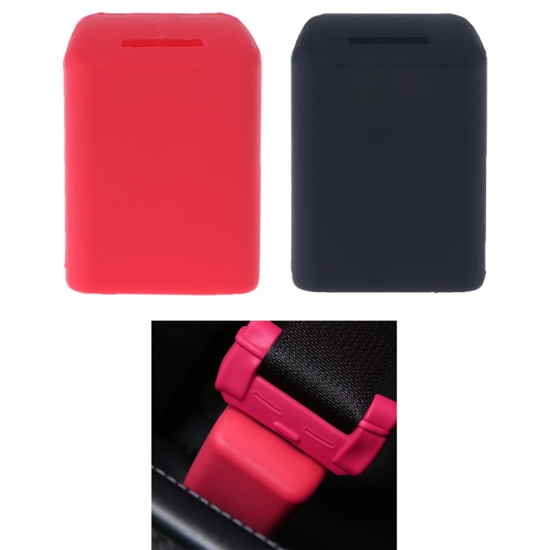 Universal de silicona para cinturón de seguridad de coche tapas con hebilla Clip Anti-rayado cubierta alta elástica K1KE