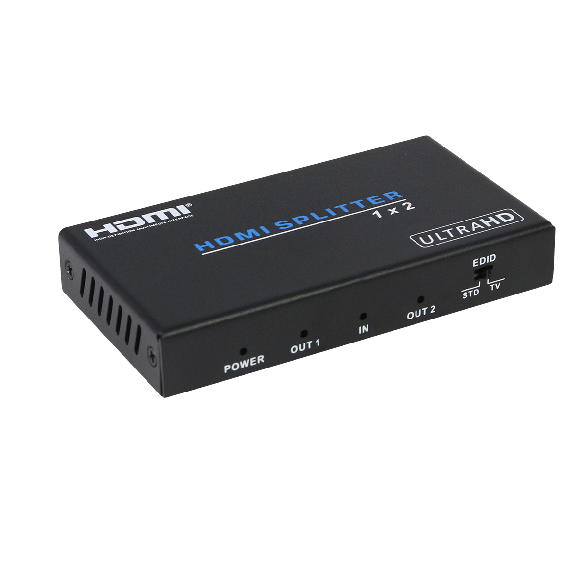 HD Splitter 4K/60Hz 1080P Switcher Box 18Gbps 1 In 2 Out Video Support LPCM7.1CH TrueHD DTS-HD Master Audio for TV Monitor