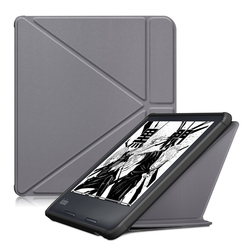 Funda plegable para Kobo Libra 2, carcasa inteligente para libro electrónico, 2. ª generación, , 7 pulgadas: Gray / For Kobo Sage 2021
