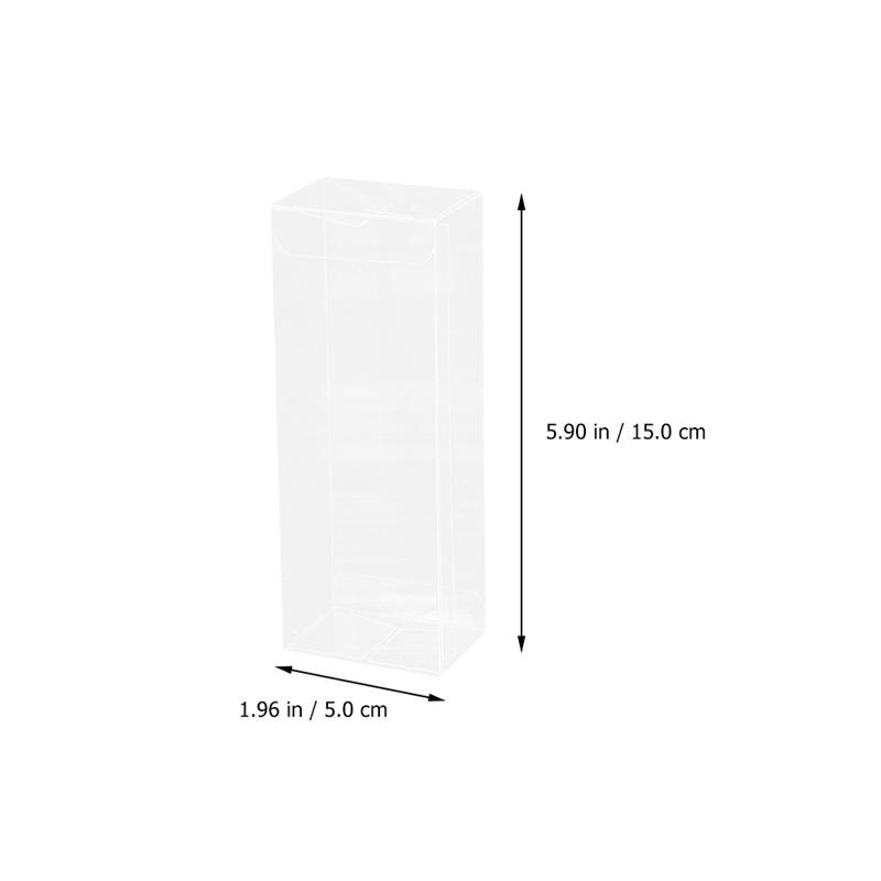 26 st pvc genomskinliga förpackningslådor plastorganisator mångsidiga förvaringslådor  (5 x 5 x 15cm)
